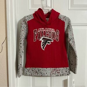 NFL Atlanta Falcons Kids Hoodie - Red and Gray Size M (7/8)
